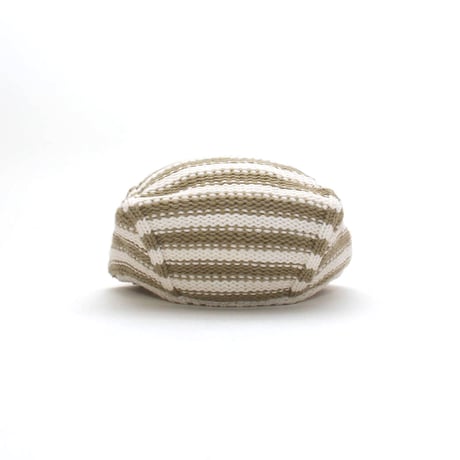 Striped Knit Flat Cap
