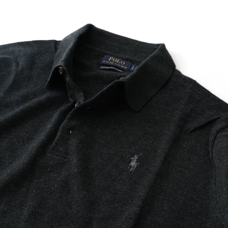 Polo Ralph Lauren / Vintage, Merino Wool Knit Polo L/S Shirt