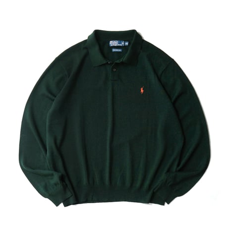Polo Ralph Lauren / Vintage, Merino Wool Knit Polo L/S Shirt