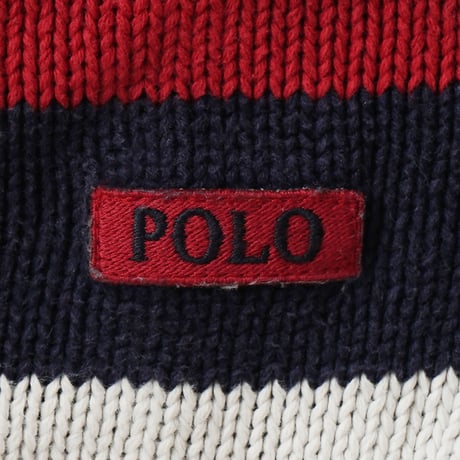 Polo Ralph Lauren / Vintage, Cotton Knit Striped Crewneck
