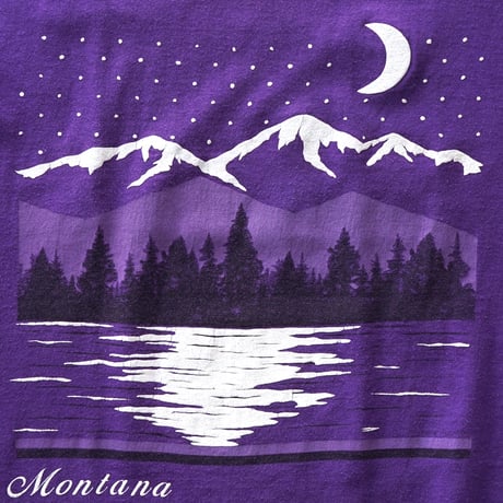 Montana, MT / Vintage, Souvenir S/S Tee "Rocky Mountains, Moraine Lake"