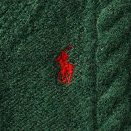 【Ladies】Polo Ralph Lauren / Cable Knit Cotton V-Neck Sweater