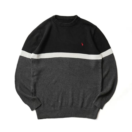Polo Ralph Lauren / Vintage, Blocked Cotton Knit Crewneck