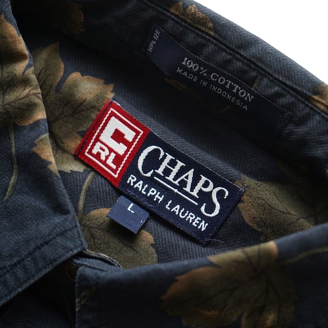 Chaps Ralph Lauren / 90's Vintage, B.D L/S Shirt "Leaf"
