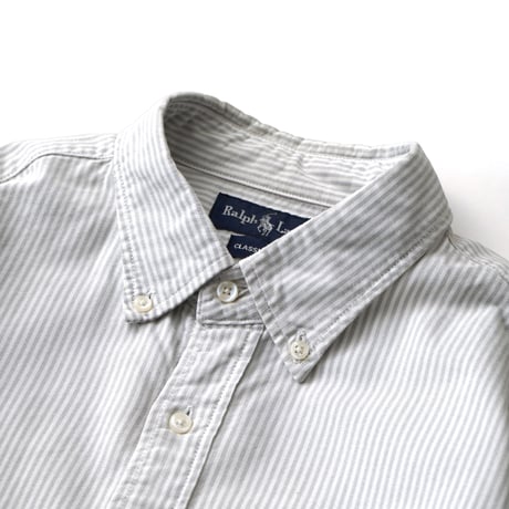 Ralph Lauren / Vintage, Striped Cotton Oxford B.D L/S Shirt "Classic Fit"