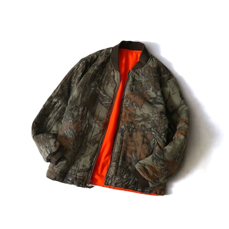 Blue Bill by Red Head / Vintage, Real Tree Camo Reversible Quilted Bomber Jacket
