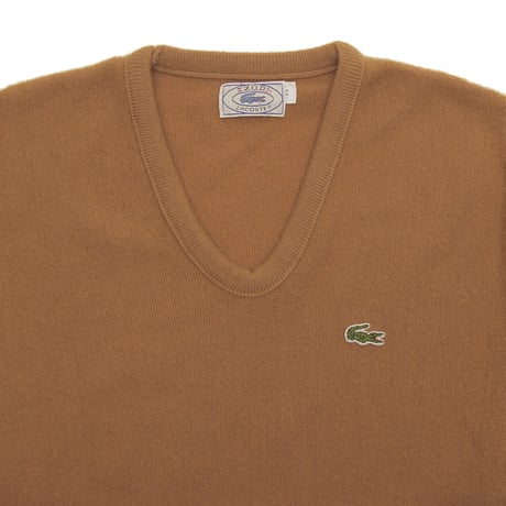 Lacoste / Vintage, V-Neck Orlon Knit Sweater
