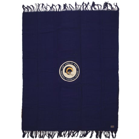 Los Angeles Rams / Vintage, Fringe Throw Blanket with Stadium Seats, Leather Bag