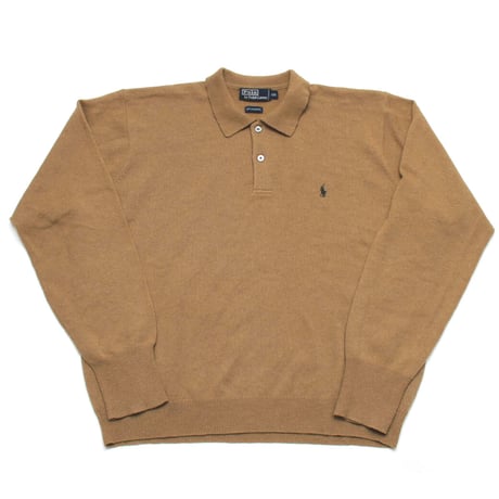 Polo Ralph Lauren / Vintage, Lamb Wool Knit Polo L/S Shirt
