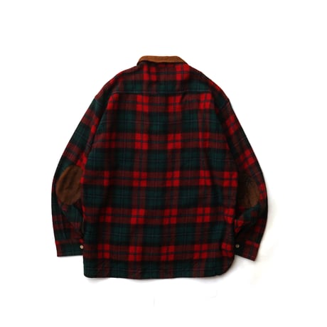 Woolrich / Vintage, Leather Collar Elbow Patches Wool Plaid Flannel L/S Shirt
