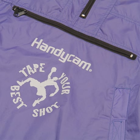 Sony / 90's Vintage, "Handycam" Half Zip Hooded Nylon Jacket