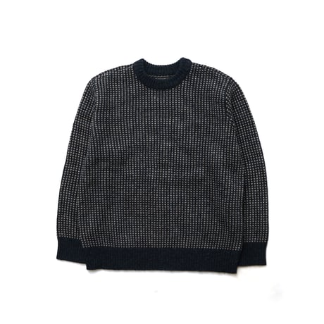 L.L. Bean / Birds Eye Wool Knit Crewneck Sweater "Bean Signature"