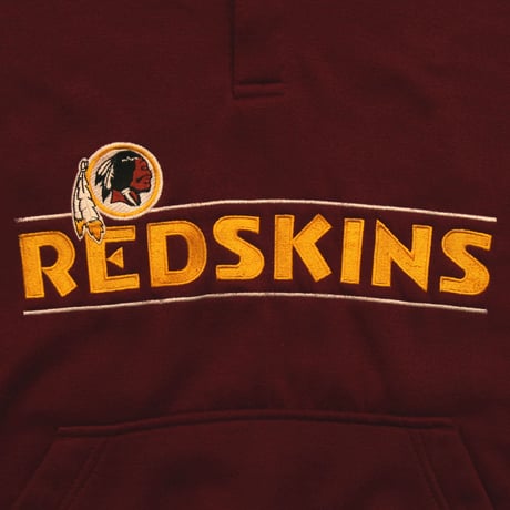 Washington Redskins / 90's Vintage, Henley Neck Hooded Sweatshirt