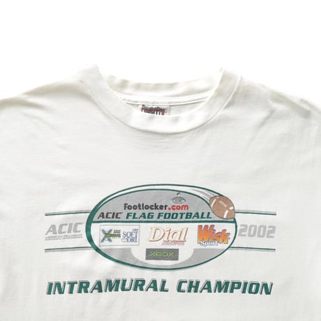 Foot Locker / Vintage, ACIC Flag Football Intramural Champion 2002 S/S Tee