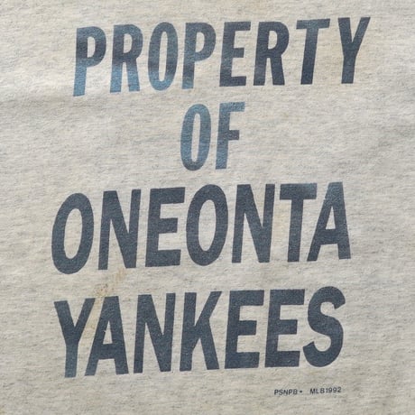 Oneonta Yankees / Vintage, 1992 S/S Tee