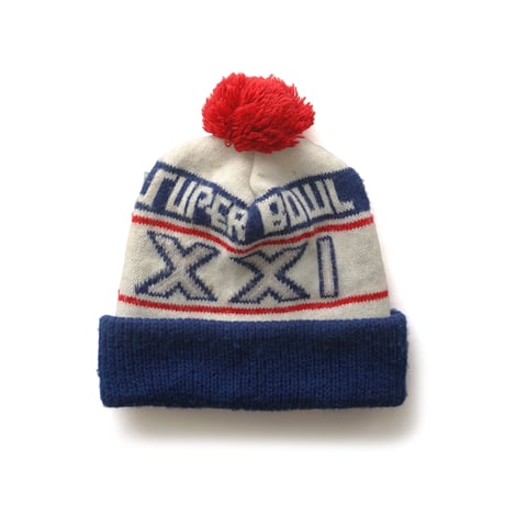 NFL / Vintage, Sideline Cuffed Knit Beanie with Pom "Super Bowl XXI"