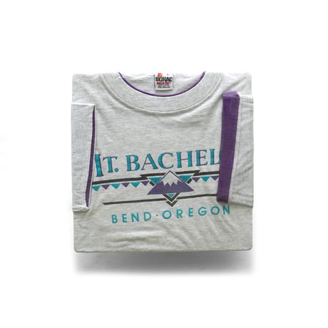 Bend, OR / Vintage, Fake-Layered S/S Tee "Mt. Bachelor"