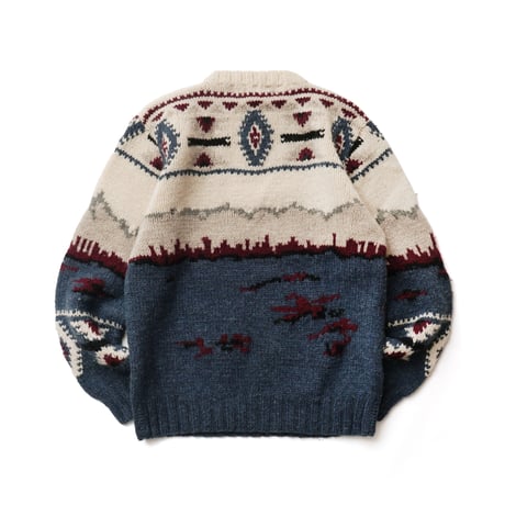 John Ashford / Vintage, Hand-Knitted Wool Crewneck Sweater
