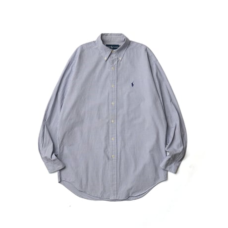 Ralph Lauren / Vintage, Tattersall Paid Two-Ply Cotton B.D L/S Shirt "Blake"