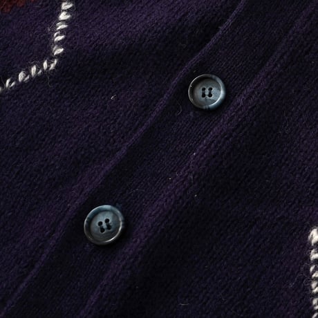 John Ashford / Vintage, Argyle Wool Knit Cardigan