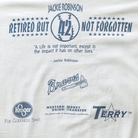 Atlanta Braves / Vintage, Jackie Robinson 50th Anni S/S Tee "vs Philadelphia Phillies"