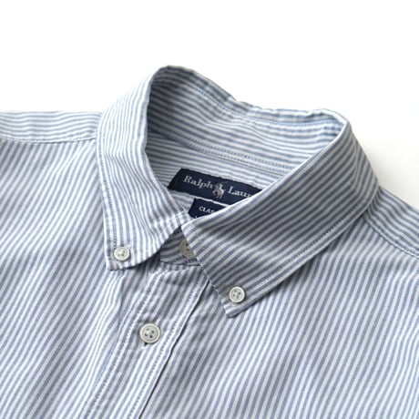 Ralph Lauren / Vintage, Striped Cotton Oxford B.D L/S Shirt "Classic Fit"