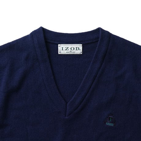 Izod / Vintage, V-Neck Orlon Knit Sweater