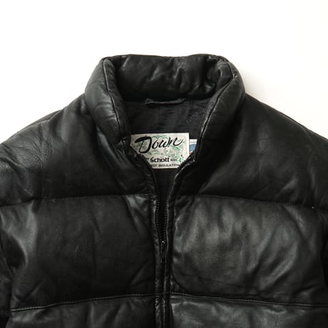 Schott / Vintage, Leather Down Jacket
