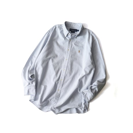 Ralph Lauren / Vintage, Striped Cotton Oxford B.D L/S Shirt "Classic Fit"