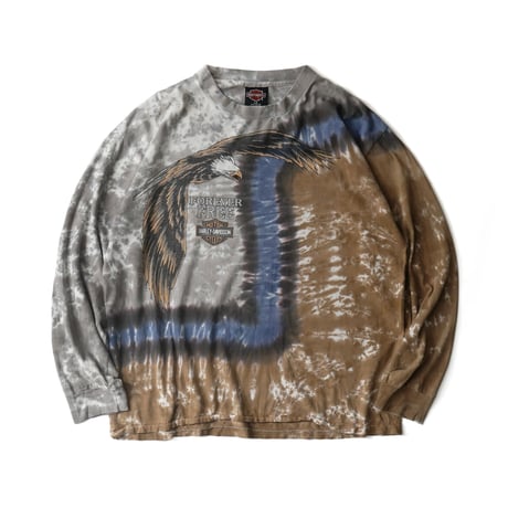 Harley Davidson / Vintage, Burlington New Jersey Tie-Dye L/S Tee