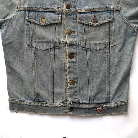 Guess / Vintage, Destroyed Denim Trucker Jacket "Style 10847"