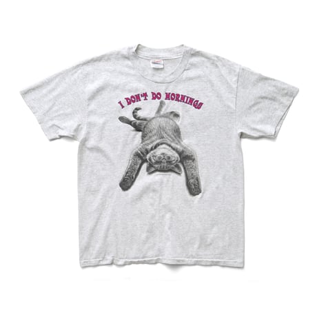 Global Impressions / Vintage, Cat S/S Tee "I DON'T DO MORNINGS"