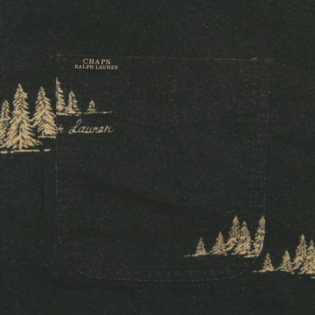Chaps Ralph Lauren / 90's Vintage, Flannel B.D L/S Shirt "Tree"