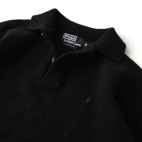 Polo Ralph Lauren / Vintage, Lamb Wool Knit Polo L/S Shirt