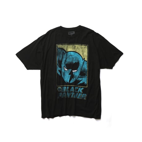 Black Panther / Distressed Comic Face Box S/S Tee