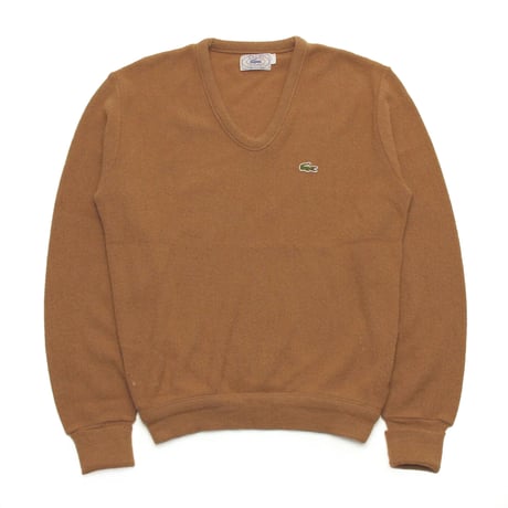 Lacoste / Vintage, V-Neck Orlon Knit Sweater