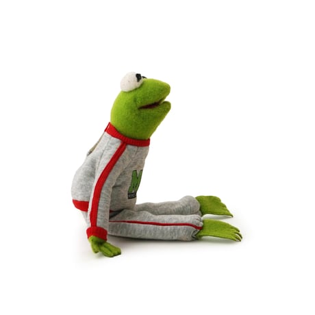 Kermit the Frog / Vintage, Plush Toy "Muppets University"