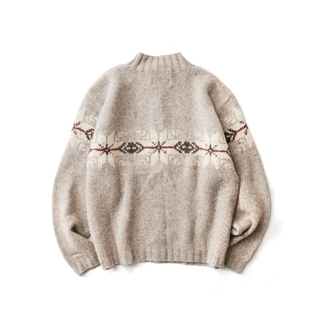 Eddie Bauer / Nordic Knit Half Zip Sweater "Legend For Four Generations"