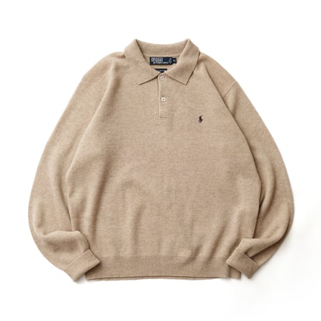 Polo Ralph Lauren / Vintage, Lambs Wool Knit Polo L/S Shirt