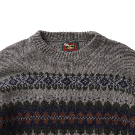 ALPS / Vintage, Nordic Wool Knit Crewneck Sweater