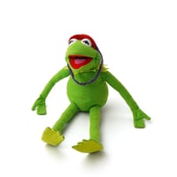 Kermit the Frog / Vintage, Plush Toy "Frog-Tographer"