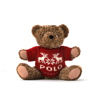 Ralph Lauren / Vintage, Bear Plush Toy "Polo, Reindeer Knit Sweater, 1998"