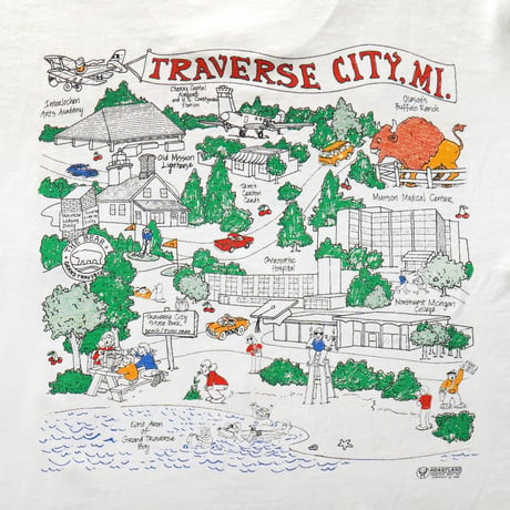 Traverse City, Michigan / Vintage, Tourist Spot Map S/S Tee