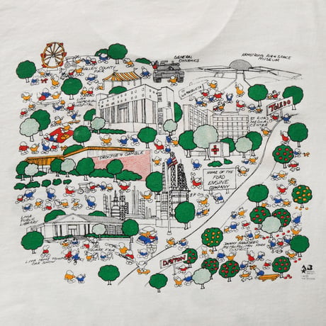 Lima, Ohio / Vintage, Tourist Spot Map S/S Tee