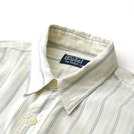 Ralph Lauren / Vintage, Striped Cotton Chin-Strapped L/S Shirt