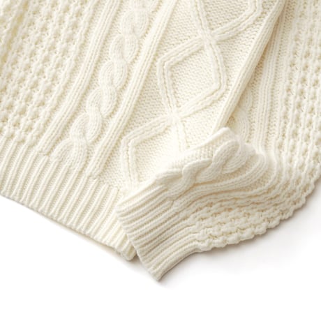 Conqueror / Vintage, Fisherman Knit Crewneck Sweater