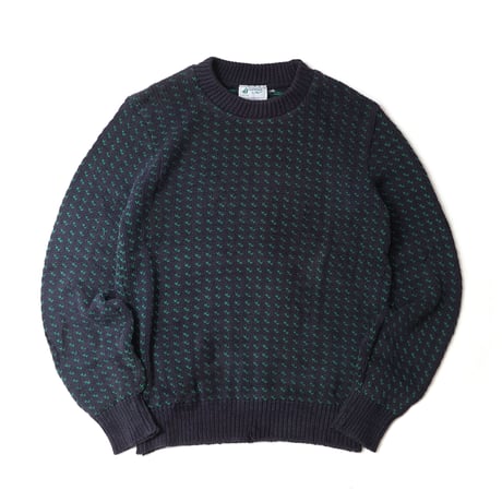ALPS / Vintage, Birds Eye Cotton Knit Crewneck Sweater