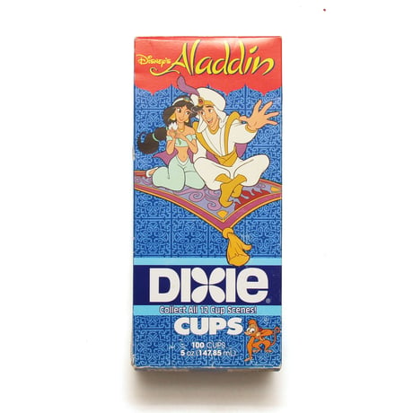 Dixie × Disney / Aladdin Paper Cups (100Cups, 5oz, All 12 Cup Scenes)