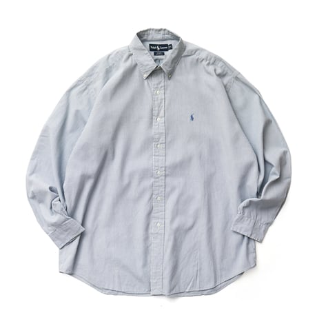 Ralph Lauren / Vintage, Pin Striped Oxford B.D. L/S Shirt "Blake"