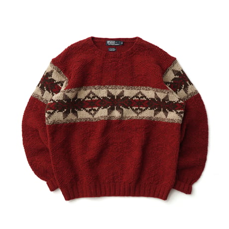 Polo Ralph Lauren / Hand Knit Nordic Crewneck Sweater